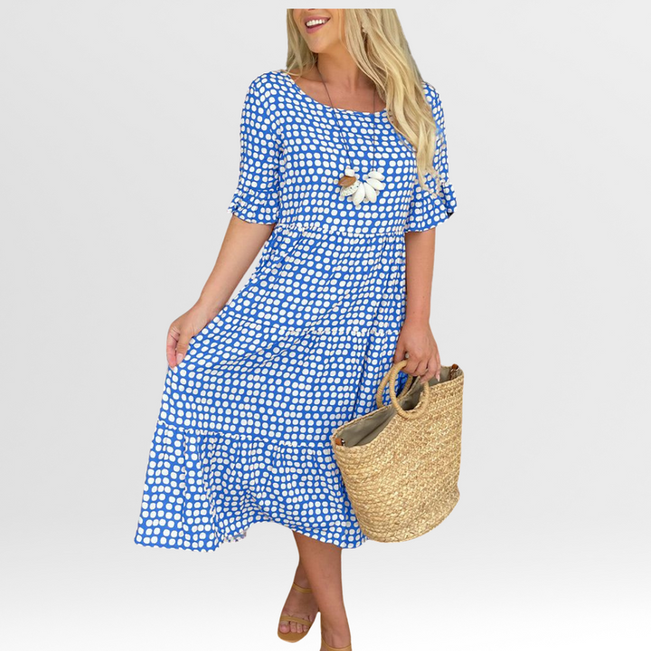 Emelyn | Stylish Print Dress with Sleeves