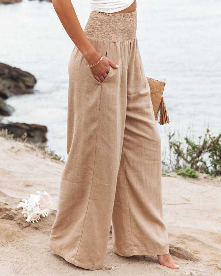 ARDEN - Wide Leg Linen Trousers