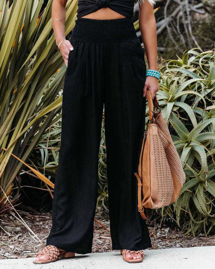 ARDEN - Wide Leg Linen Trousers