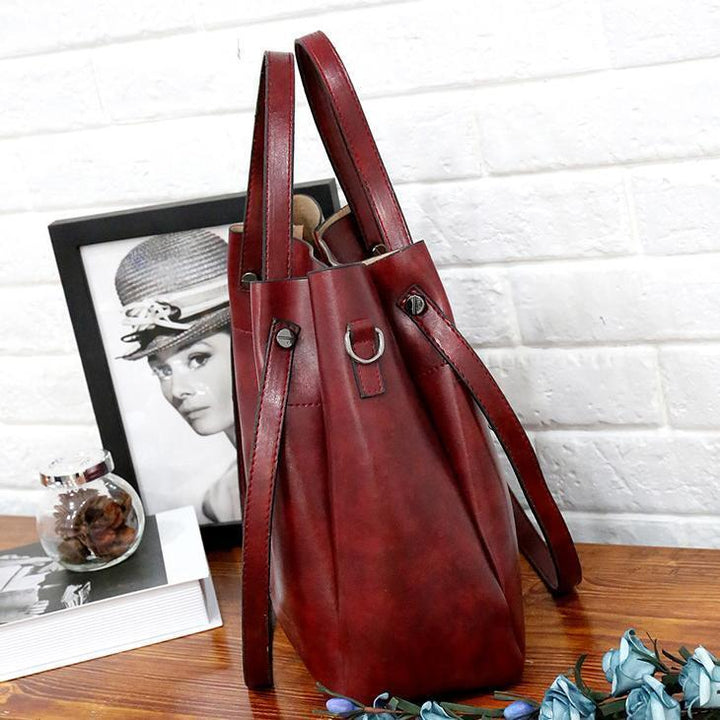 Clara™ - Vintage 4-Piece Leather Bag Set