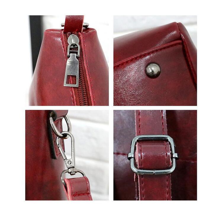 Clara™ - Vintage 4-Piece Leather Bag Set