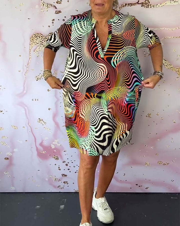 LILA - EYE-CATCHING PRINT DRESS