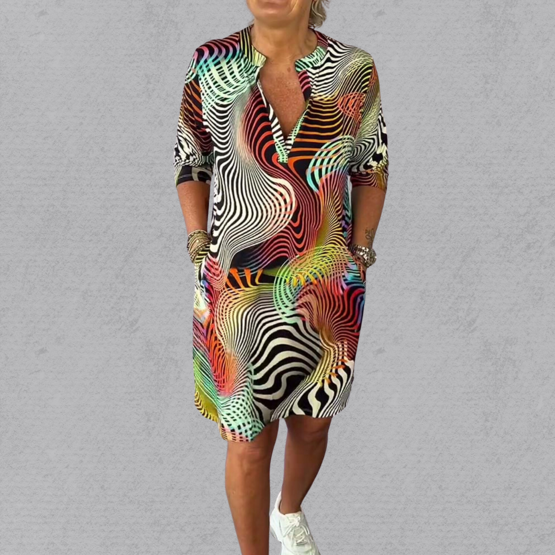 LILA - EYE-CATCHING PRINT DRESS