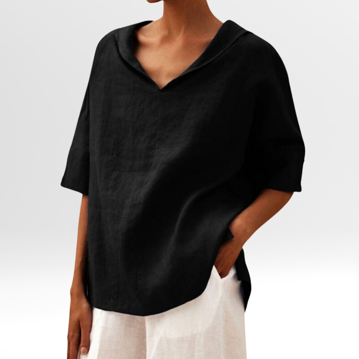 Jasmine™ - Women's V-Neck Casual Linen Shirt