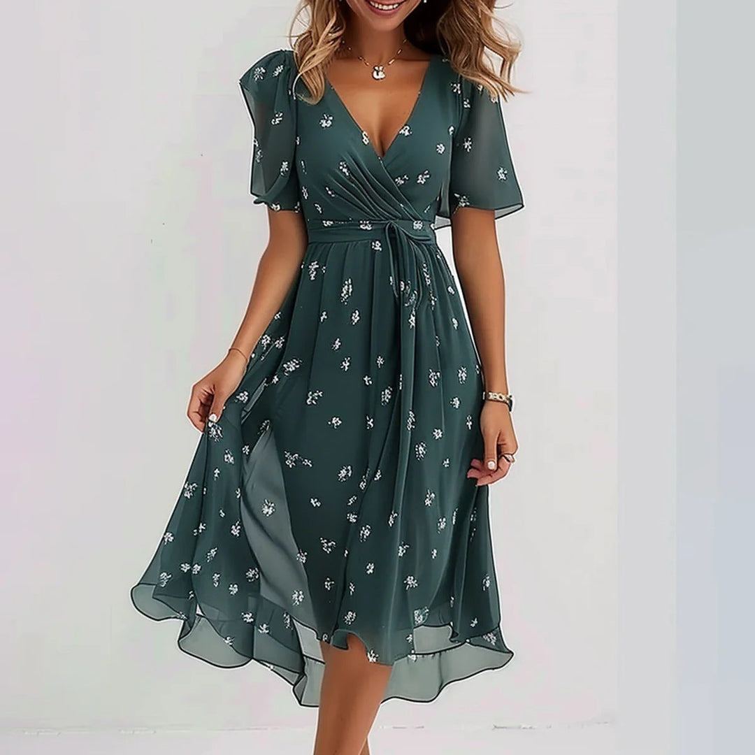 Nayara - Elegant short sleeve dress