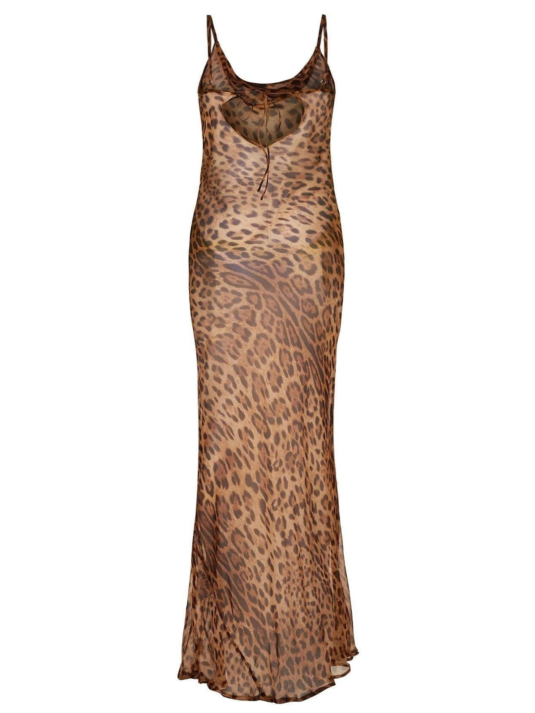 Eclipse Leopard Print Spaghetti Maxi Dress