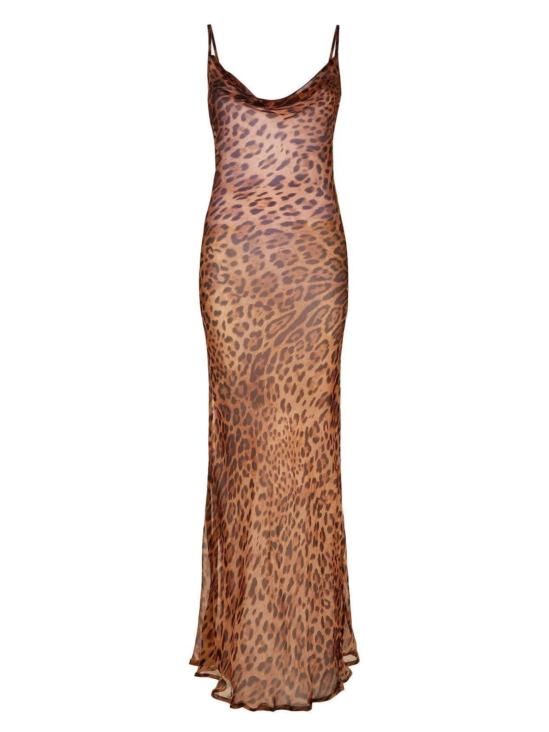 Eclipse Leopard Print Spaghetti Maxi Dress