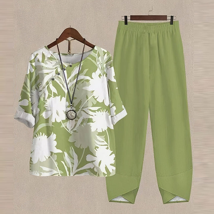 CELESTE™ - CASUAL-CHIC SHIRT AND PANTS SET