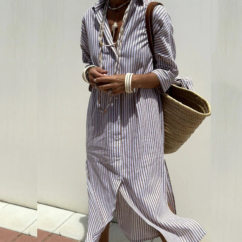 EMMA - EFFORTLESS STRIPED DRESS