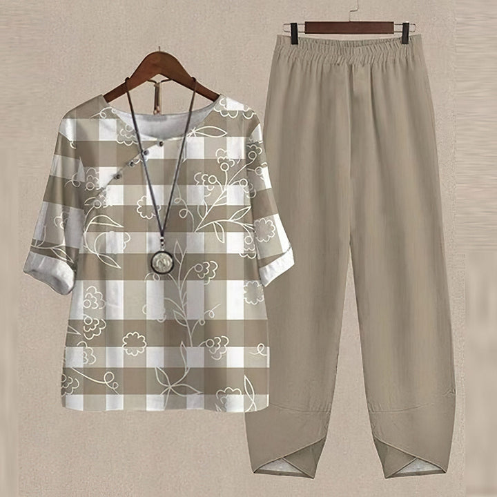 CELESTE™ - CASUAL-CHIC SHIRT AND PANTS SET