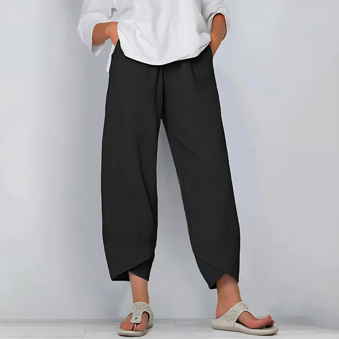 Bella - Chic Cotton-Linen Trousers