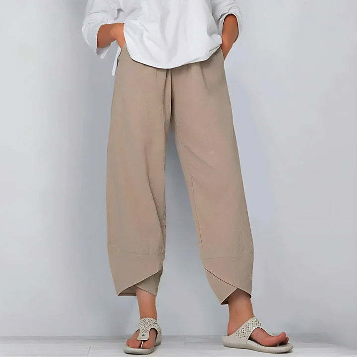 Bella - Chic Cotton-Linen Trousers