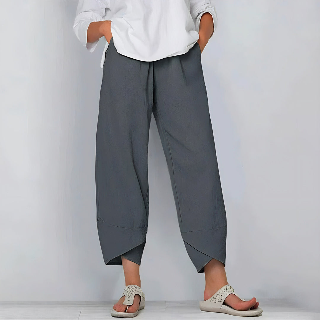 Bella - Chic Cotton-Linen Trousers