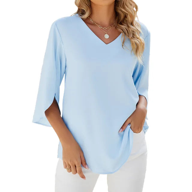 CELESTE™ - V-neck blouse