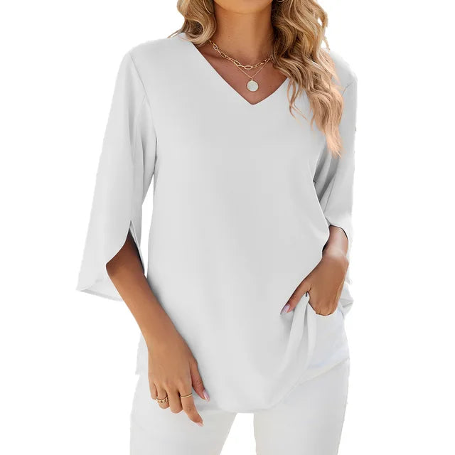 CELESTE™ - V-neck blouse