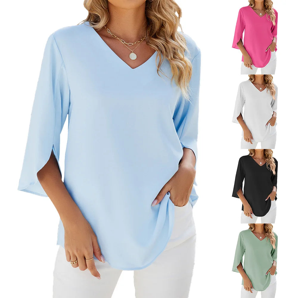 CELESTE™ - V-neck blouse