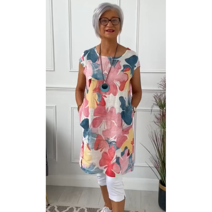 Tamara™ COMFORTABLE DRESS WITH BUTTERFLY PRINT